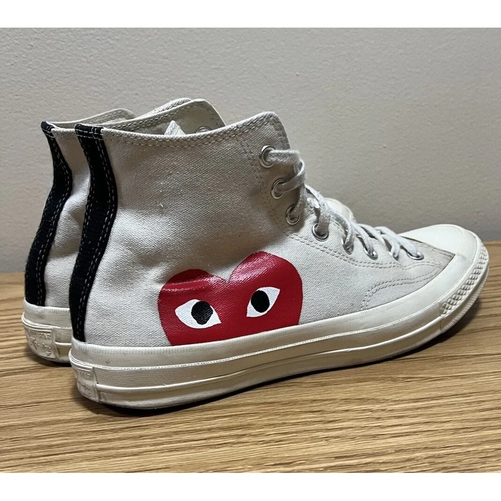 Converse Chuck 70 Hi Comme Des Garçons White Red Men's Size 9 150205C‎